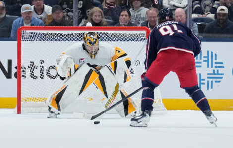 Kent Johnson scores lone goal in shootout to give Blue Jackets 3-2 win over Penguins